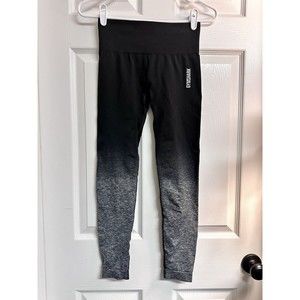 Gymshark Black Gray Ombre Adapt Seamless Super Soft Leggings S